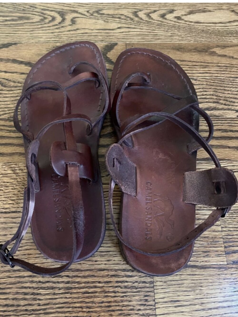 Biblical Jesus Sandals Flip Flops Genuine Leather Shoes Jerusalem US 9.5 EUR41